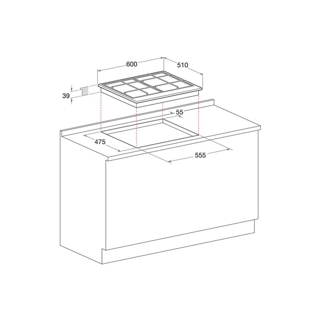 ჩასაშენებელი ზედაპირი Hotpoint-Ariston PCN 641 /HA(BK) - Image 2