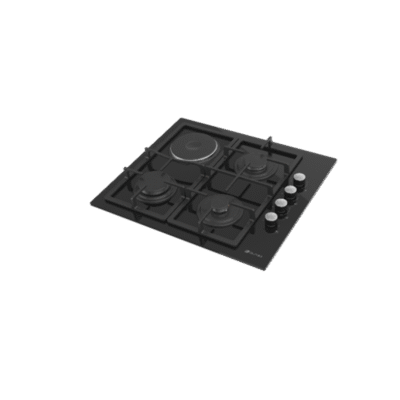 ჩასაშენებელი ქურის ზედაპირი ALNEO 6087 BLACK GLASS