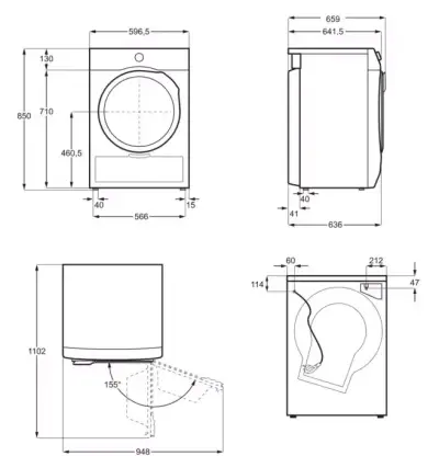 საშრობი 9კგ Electrolux EW7D394UE - Image 2
