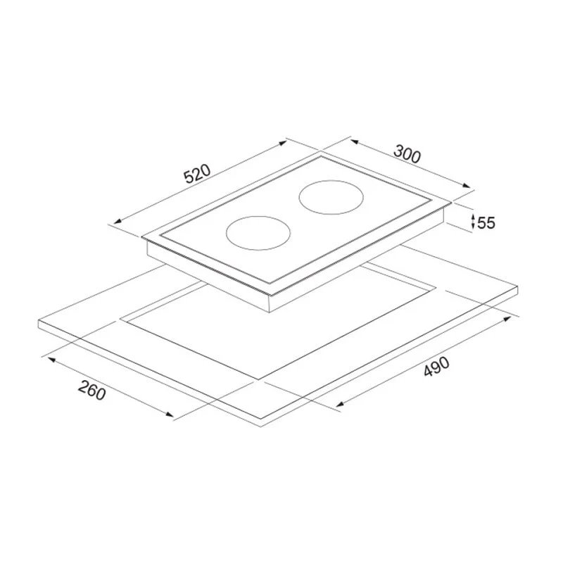 ჩას. ზედაპირი SILVERLINE CS5410W01 - Image 2